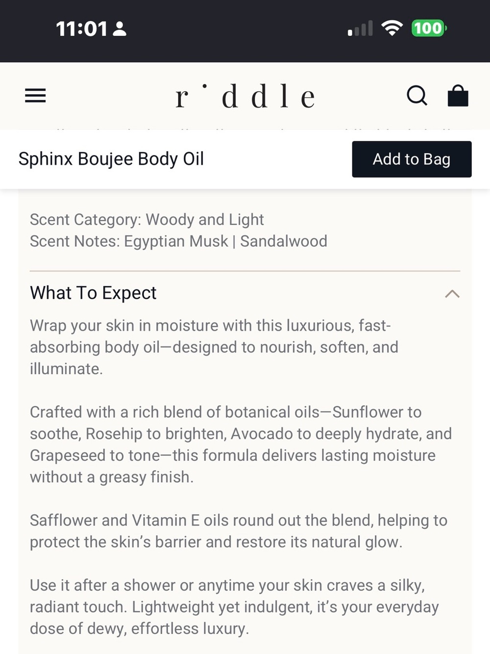 Riddle bou'ee Scented Body Oil - Sphinx - Picture 8 of 13